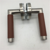 Tubo de acero inoxidable coser combinados manijas de la palanca de cuero