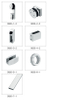 Accesorios para puertas de ducha de baño SUS 304/316 Espejo y montaje de puerta corredera de vidrio satinado