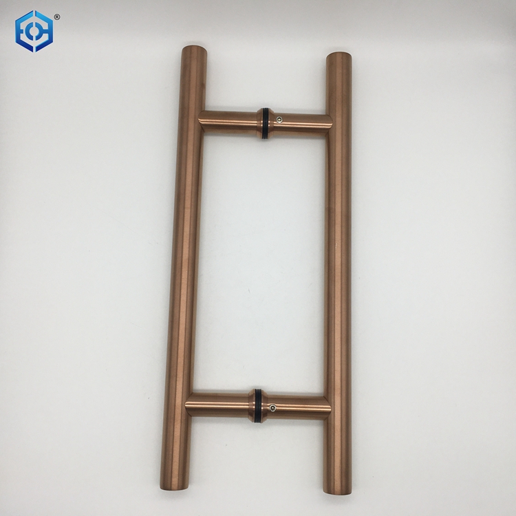 Manijas de puerta de acero cepilladas