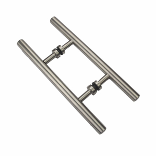 Tirador doble en forma de H del tirón doble de la puerta de cristal del bastidor de la precisión del acero inoxidable SSS