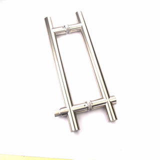 Manijas de cerradura de puerta de vidrio de acero inoxidable 304 con forma de H estilo