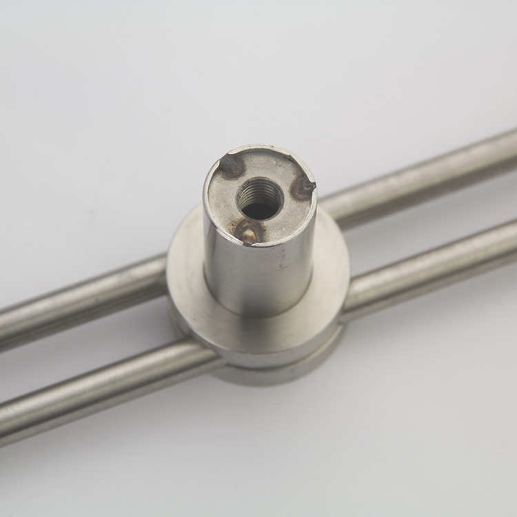 Nuevo tirador de doble par de tubo sólido de acero inoxidable para puerta de vidrio
