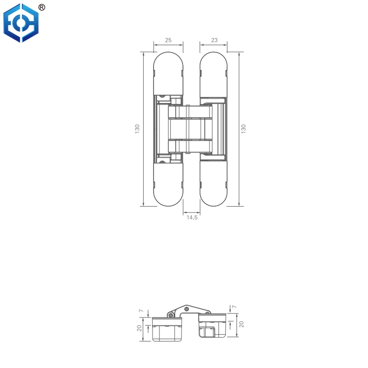 insertado bisagras de cierre suave