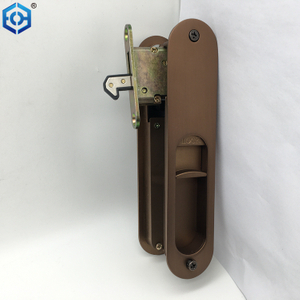 Mechón de puerta de bolsillo de aleación de zinc marrón con indicador para la puerta del baño de cobre