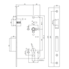 Estándar europeo 7085 Euro Mortise Lock Body en SUS 304 Bolt de resorte cuadrado Bolt