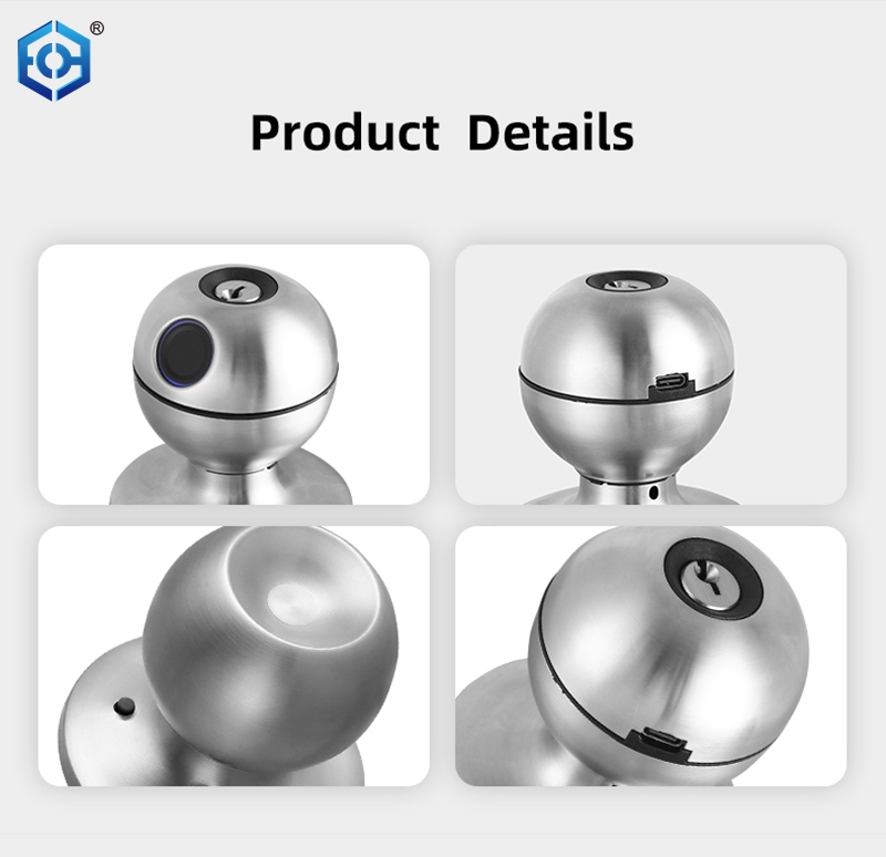 perilla de la puerta de huella digital