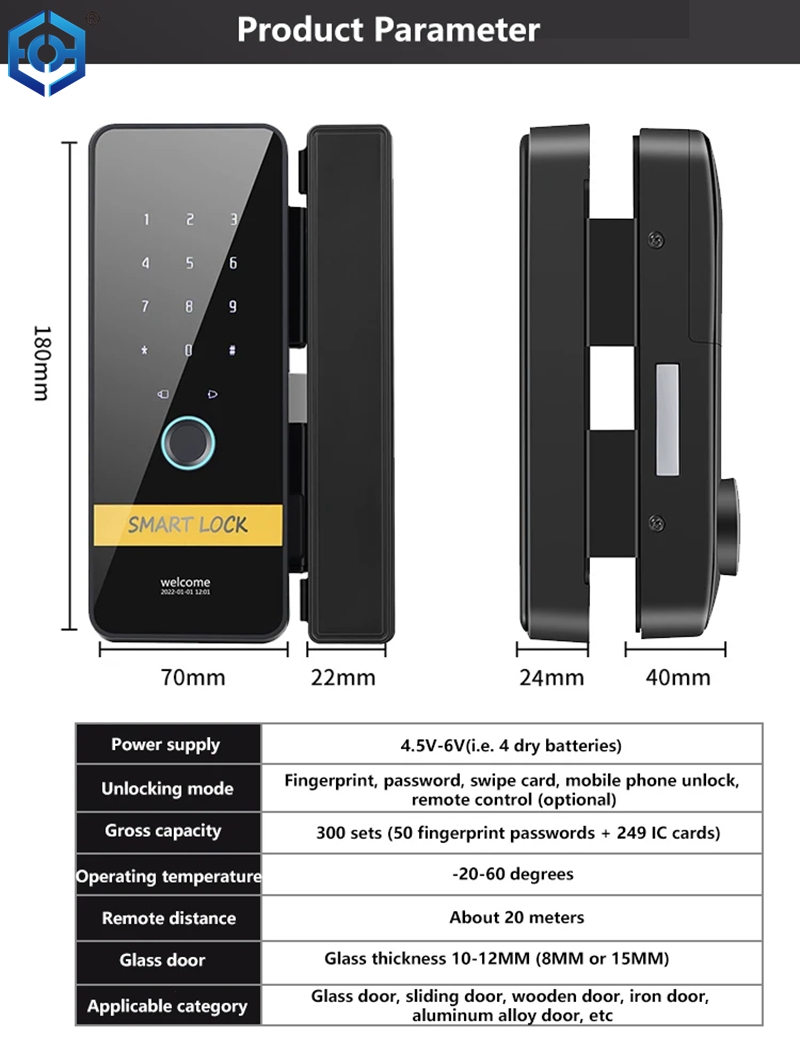 mech&oacute;n de la puerta del cerrojo de la huella digital