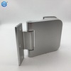 Bisagra de puerta de vidrio de aluminio plateado de pared a vidrio sin marco