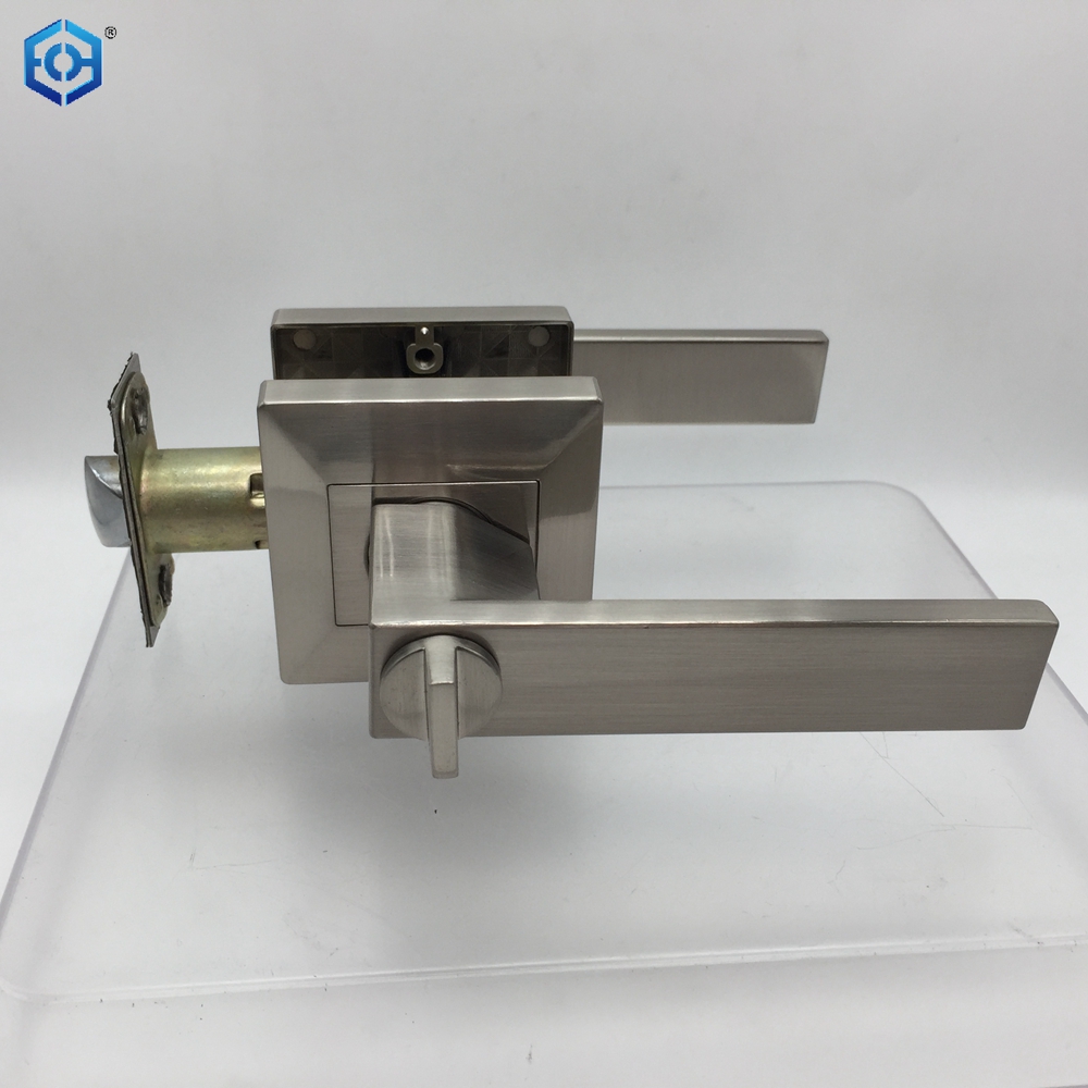 Cerradura de puerta de diseño contemporáneo resistente de aleación de zinc, tornillos ocultos, cerradura de manija de palanca de instalación