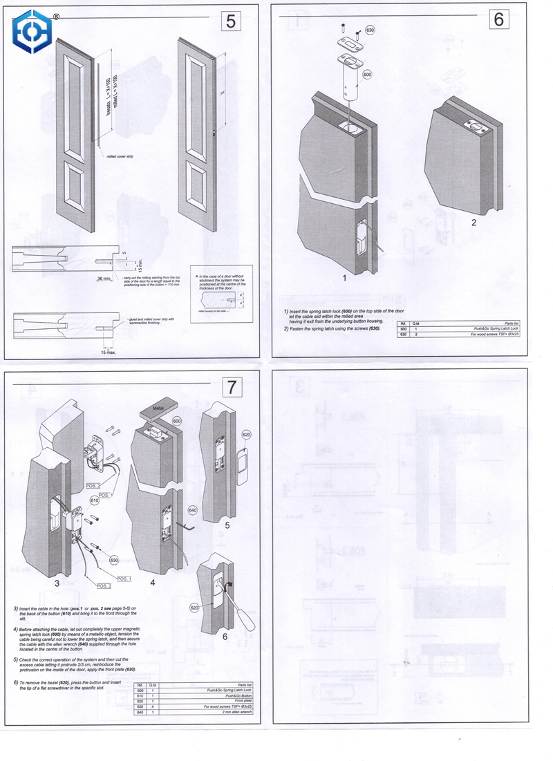 Libro de pestillo para la puerta oculta