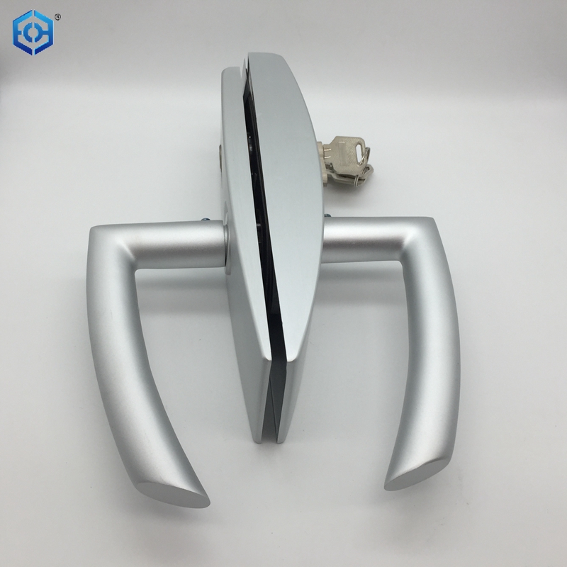 Cerradura de puerta de vidrio de 8-12 mm con cilindro de marco de madera y llaves para acero y aluminio