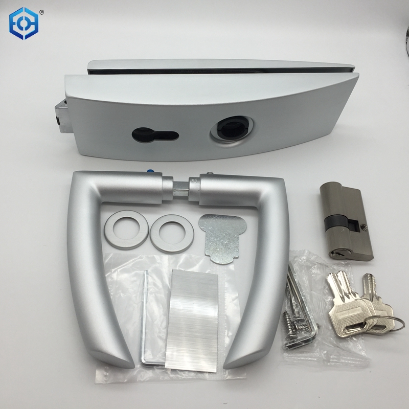 Cerradura de puerta de vidrio de 8-12 mm con cilindro de marco de madera y llaves para acero y aluminio