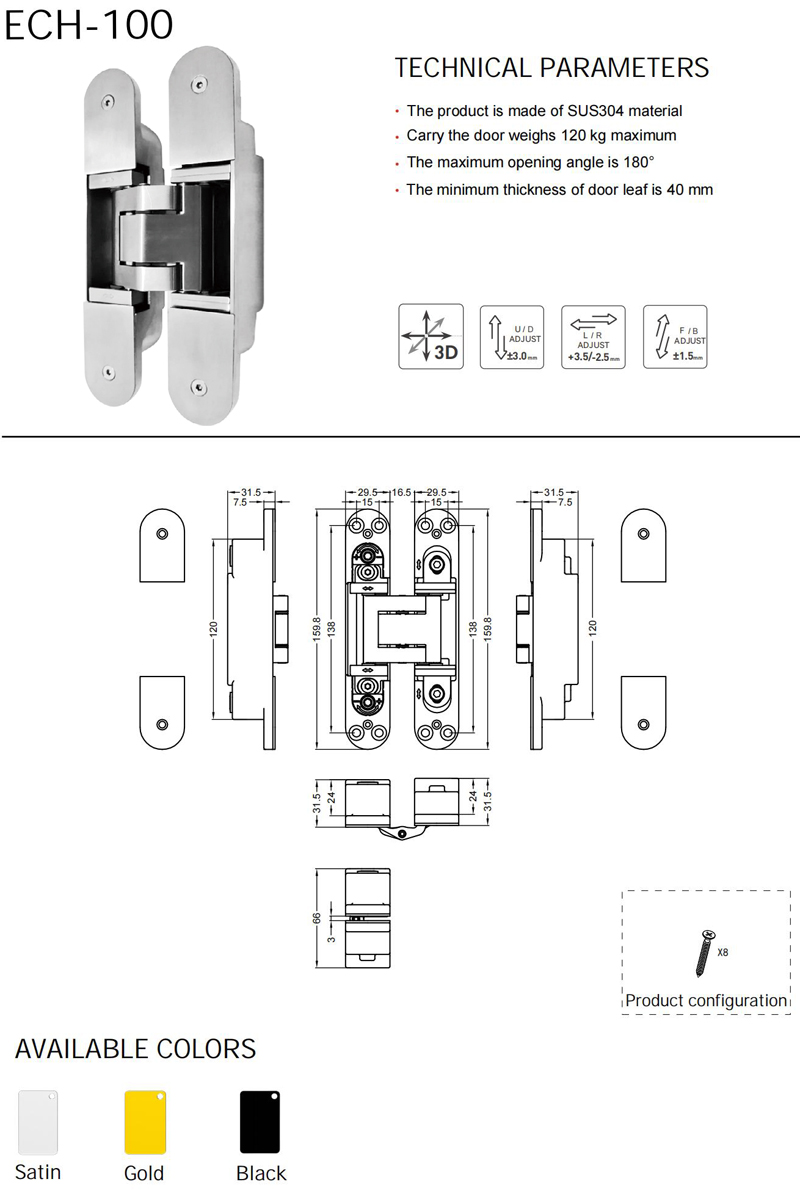 Cambiar las bisagras del gabinete a la ocultaci&oacute;n