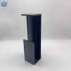 Manija de puerta de bolsillo corredera empotrada de aluminio negro para la puerta del armario