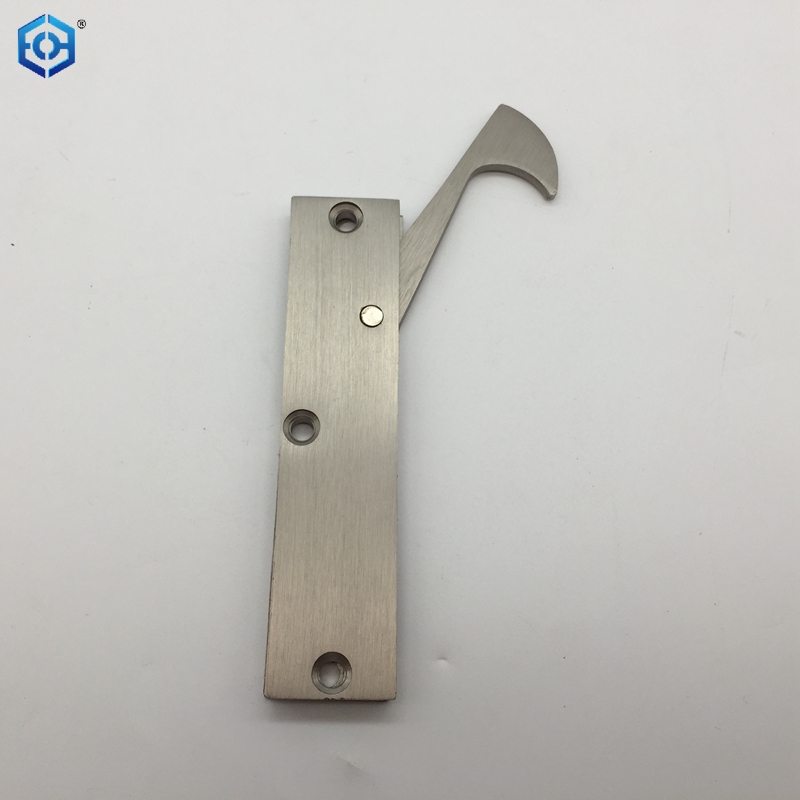 Tirador de borde de puerta corrediza con borde de cuchillo preciso de latón y níquel satinado