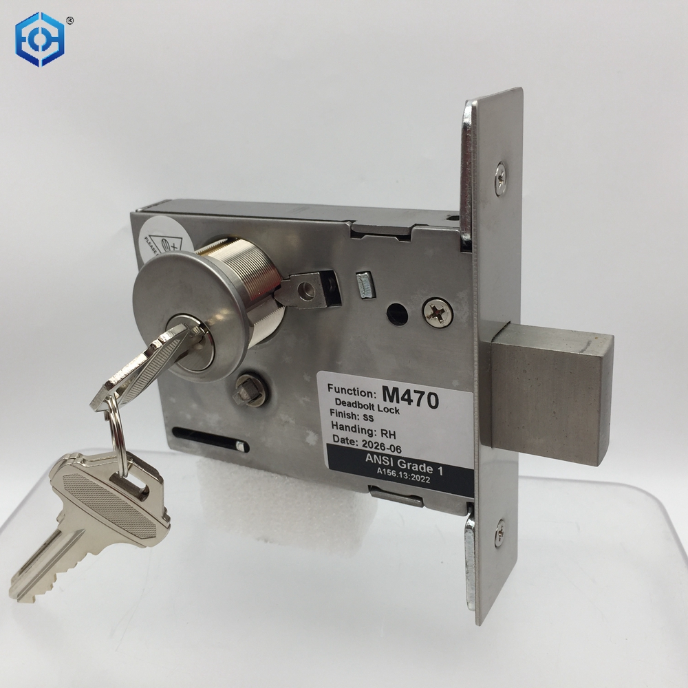 La cerradura de puerta de embutir ANSI de acero inoxidable estilo americano cumple con los estándares ANSI/BHMA A156.36