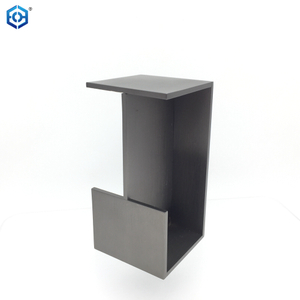 Tirador de puerta empotrada de acero inoxidable negro arma deslizante y manija de puerta empotrada