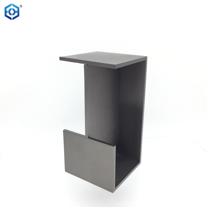 Tirador de puerta empotrada de acero inoxidable negro arma deslizante y manija de puerta empotrada