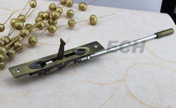 Perno de puerta al ras para puerta de madera doble