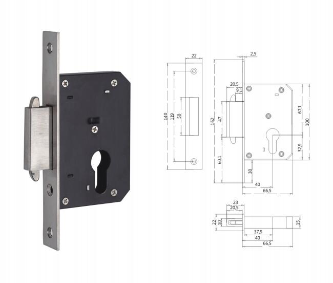 pomo de puerta con cerradura y llave