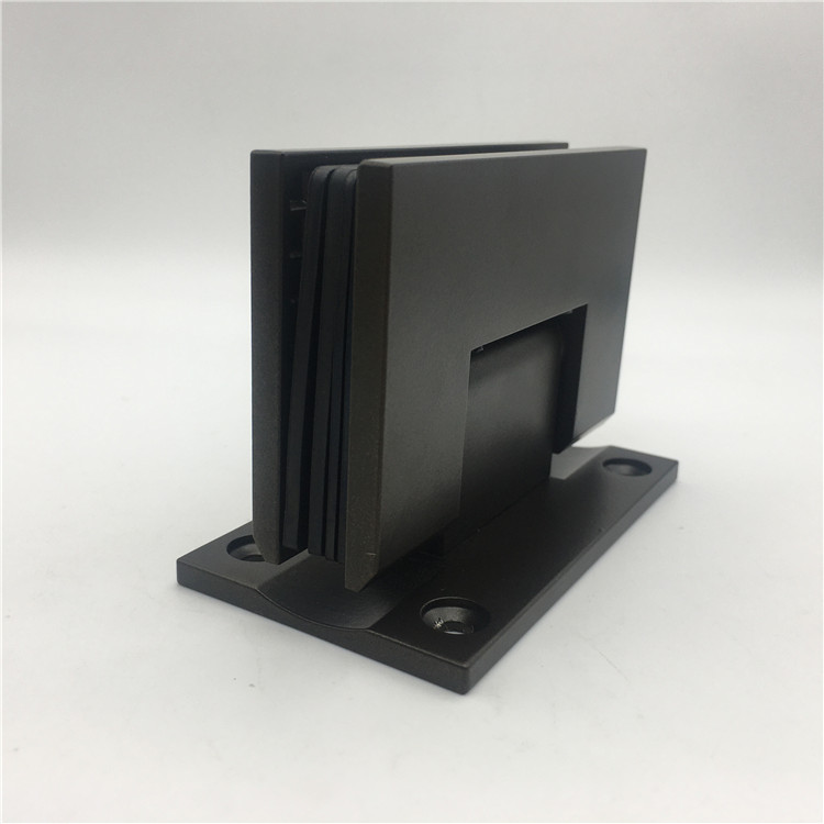 Bisagra de baño de color negro con acabado satinado de lujo de acero inoxidable Bisagra de vidrio para puerta de ducha de vidrio de pared