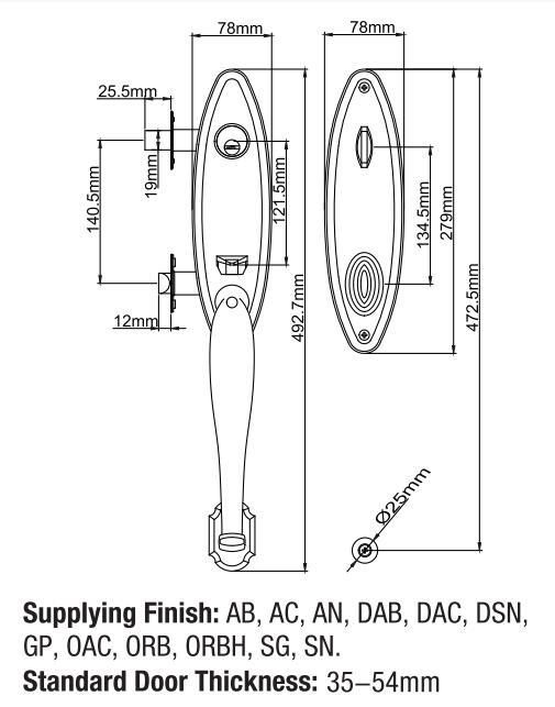 Cerraduras de cerrojo en puertas exteriores