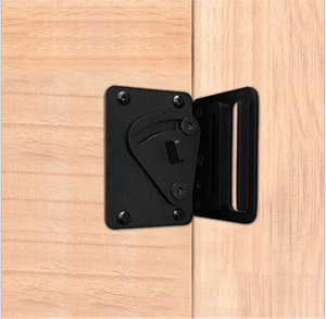 Cerradura de puerta de granero negra con manija de puerta corrediza Cerradura de pestillo de privacidad de gran tamaño para puerta corrediza