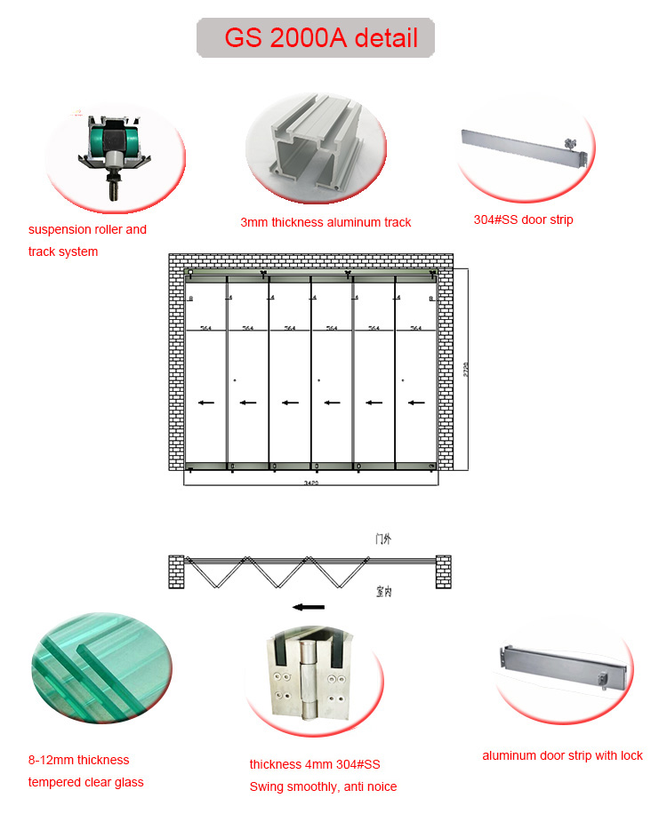 7bifold puerta bisagras hardware