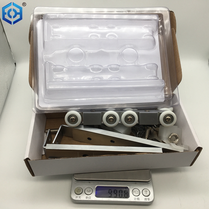 pista de puerta de granero y rodillos