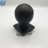 Bola de bola hueca de acero inoxidable negro mortaja en una rosa cubierta