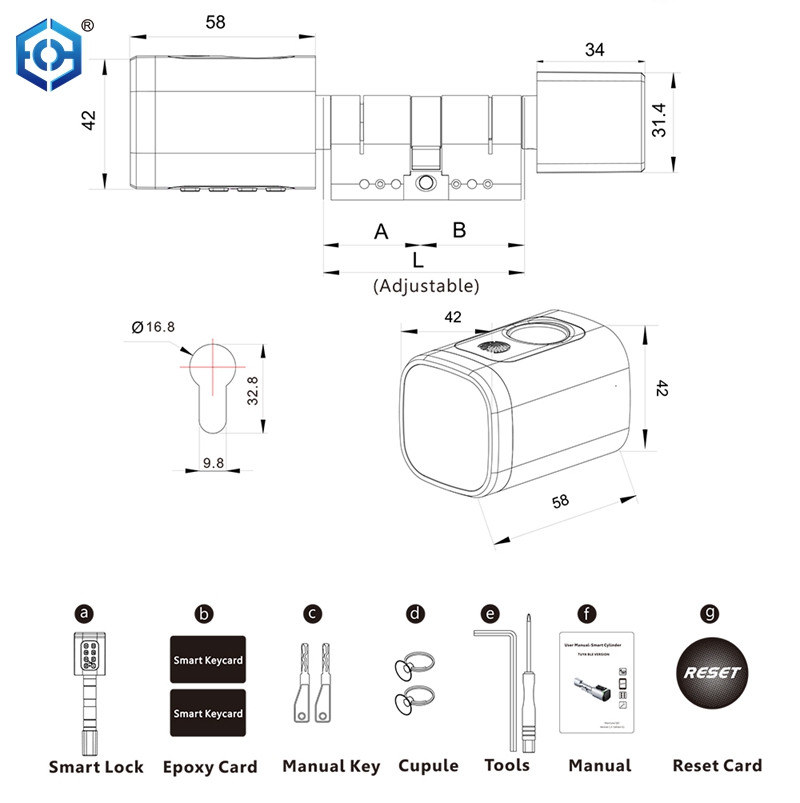 bloqueo inteligente de doble cilindro