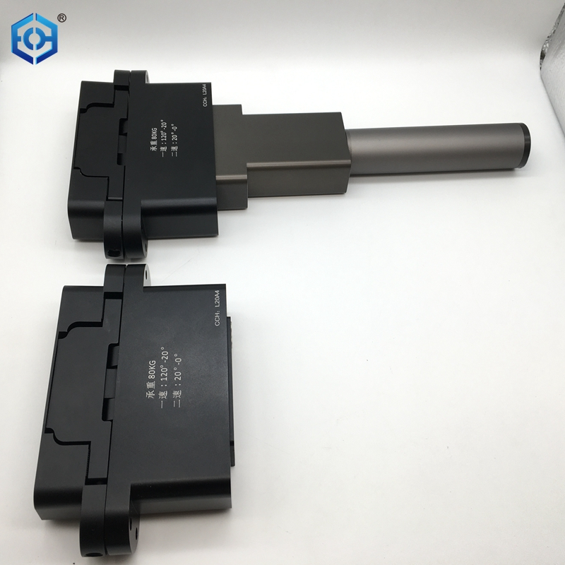Bisagras hidráulicas de cierre de cierre en 3D negro 3D con dispositivo y sin dispositivo 