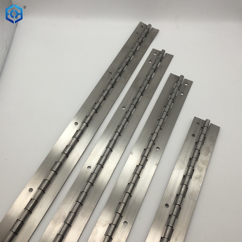 Bisagras de piano de acero inoxidable pulido de alta resistencia para caja de almacenamiento de gabinetes de barcos