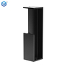 Manija de puerta de bolsillo corredera empotrada de aluminio negro para la puerta del armario