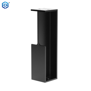 Manija de puerta de bolsillo corredera empotrada de aluminio negro para la puerta del armario