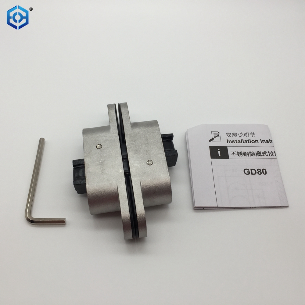 Bisagras de puerta ocultadas de 180 grados ajustables 2.o de acero inoxidable plateado de espesor moderno suave y cercano de 40 mm 