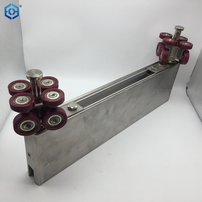 Puerta plegable de vidrio sin marco, puerta de pantalla bi plegable usada comercial, más vendida