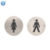 Pegatina de pared de acero inoxidable letreros de baño femenino masculino placas de baño para mujeres para puerta
