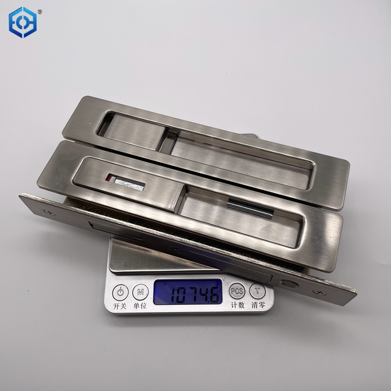 cerradura de puerta corredera negra