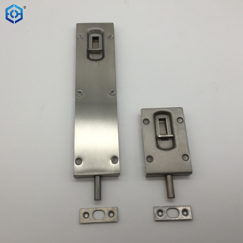 Cerradura de puerta de seguridad de acero inoxidable con perno rasante de puerta doble fácil de instalar cuarto de baño