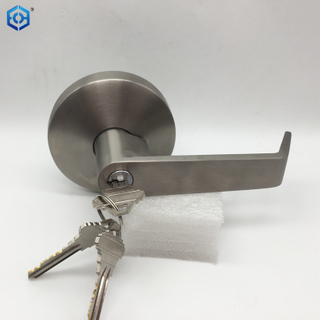 Barra de empuje para puerta de salida de emergencia comercial de acero inoxidable con palanca exterior y 3 llaves