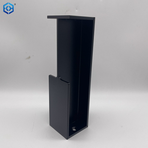 Manija de puerta de bolsillo corredera empotrada de aluminio negro para la puerta del armario