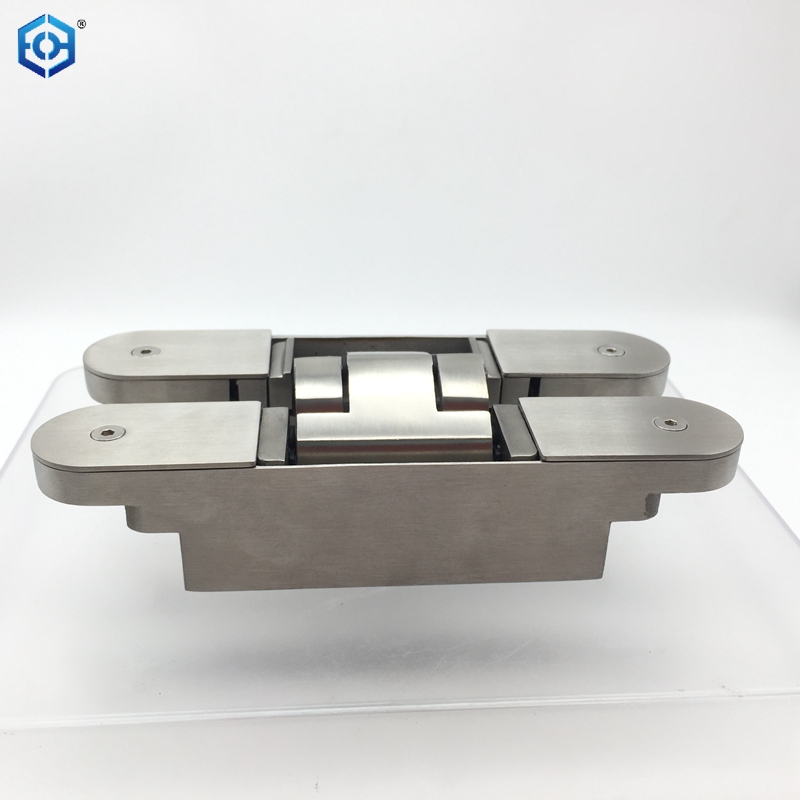 Bisagra invisible resistente de acero inoxidable sólido de 160 mm Bisagra oculta oscilante de 180 grados Bisagra a tope ajustable de 3 vías