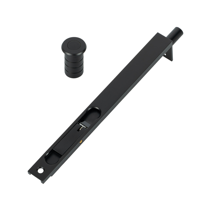 Perno de puerta rasante oculto de latón macizo de seguridad negro para puerta principal 