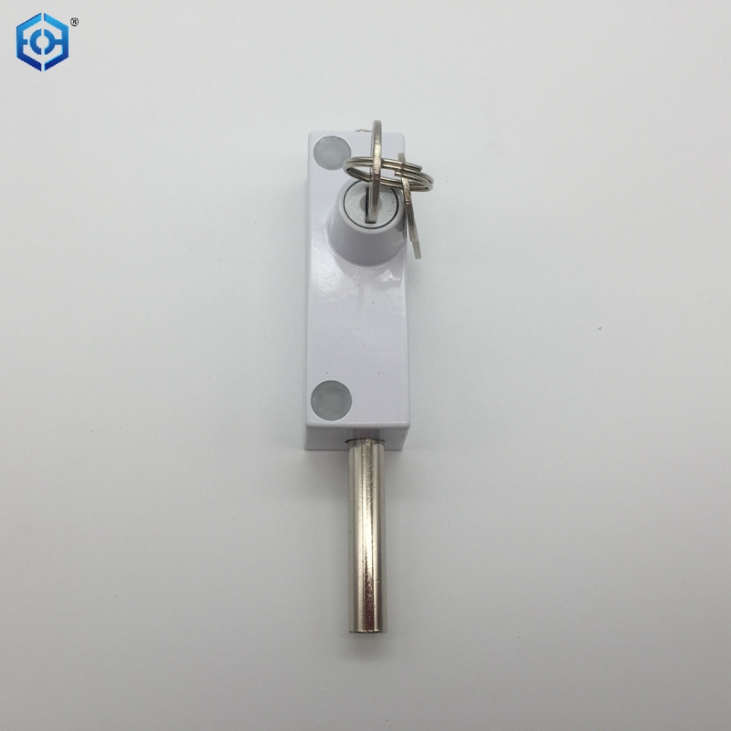 Puerta de patio corrediza blanca multiusos con llave y cerradura de perno