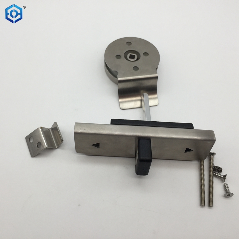 Giro giratorio para baño con indicador 6 mm en acero inoxidable satinado 316