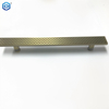 Tirador de puerta de vidrio de bronce antiguo metálico de aluminio