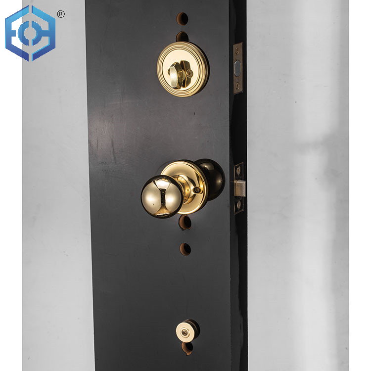 Conjunto de manijas y cerradura de puerta de entrada frontal de seguridad seccional de cilindro único de aleación de zinc sólido SG con perilla interior clásica