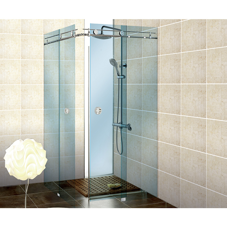 RTY-BY - Juego de tiradores de puerta de cristal para ducha con arandelas,  pomos de puerta de baño para interior | Adecuado para mamparas de ducha de