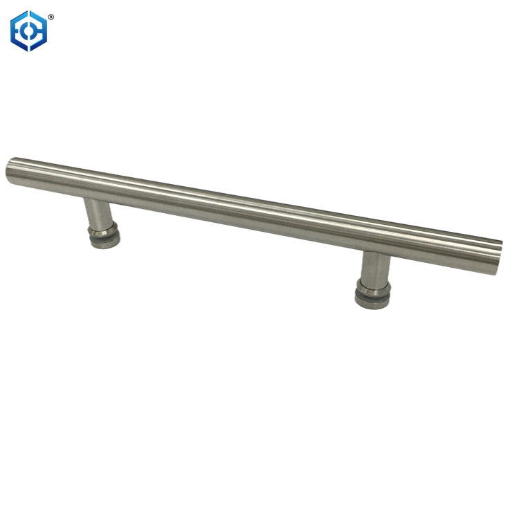 Manejo de la puerta de la puerta de la escalera de acero inoxidable de la fábrica para la puerta de cristal sin marco